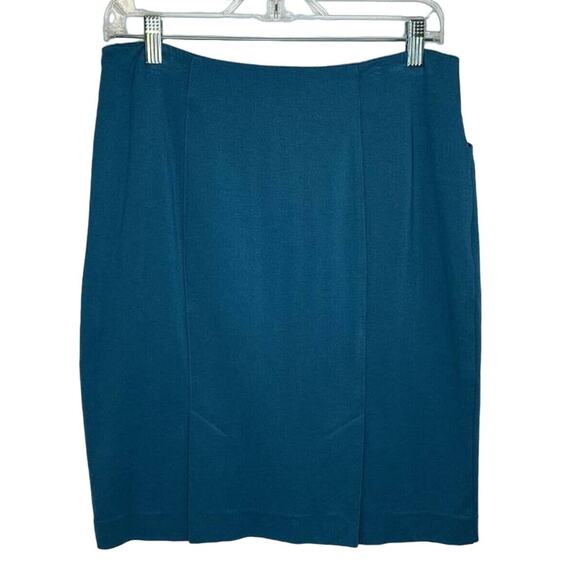 Cabi Sigourney Stretch Teal Pencil Pockets Career Workwear Skirt‎ 4 - Picture 7 of 7